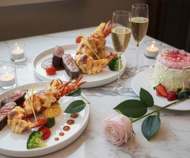 情人限定｜威尼斯餐廳海陸主餐｜日本和牛焗烤龍蝦